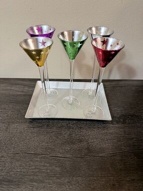 New Dessert Shot Glasses & Tray